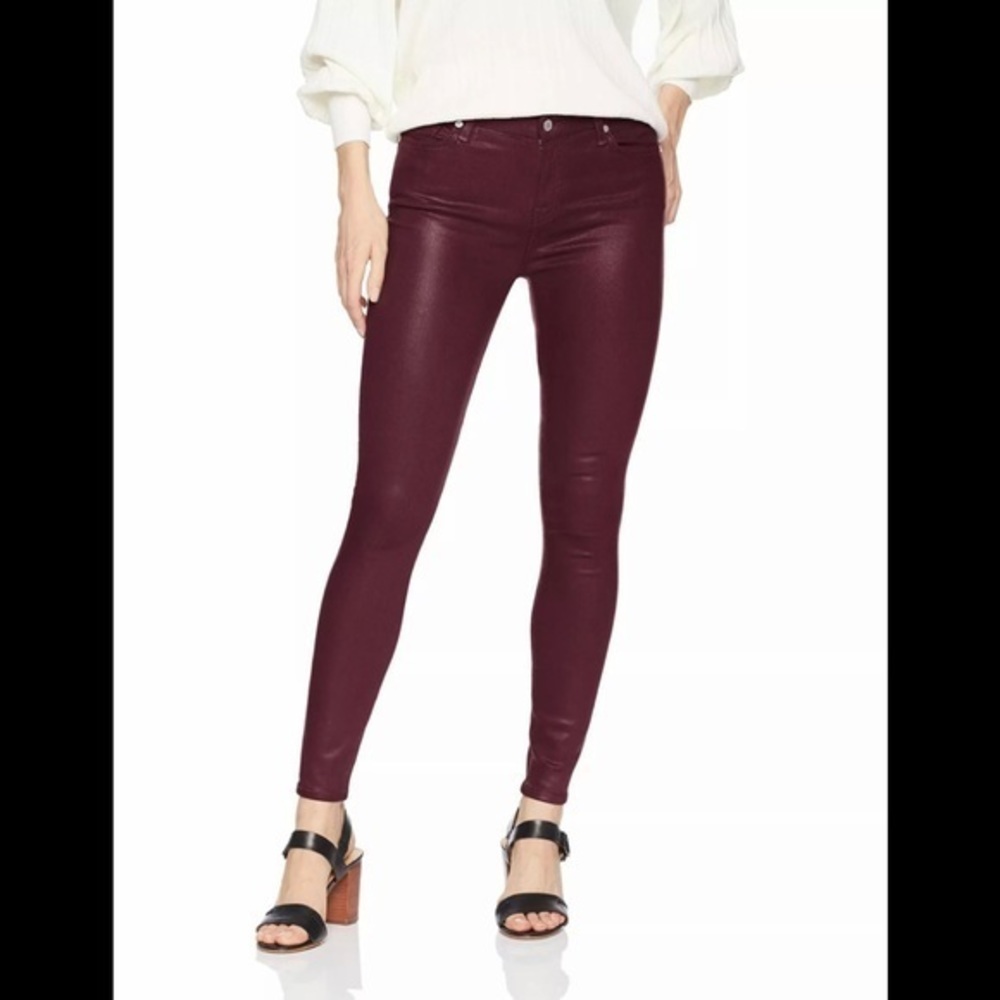 NWT 7 For All Mankind Skinny Metallic Ankle Jeans